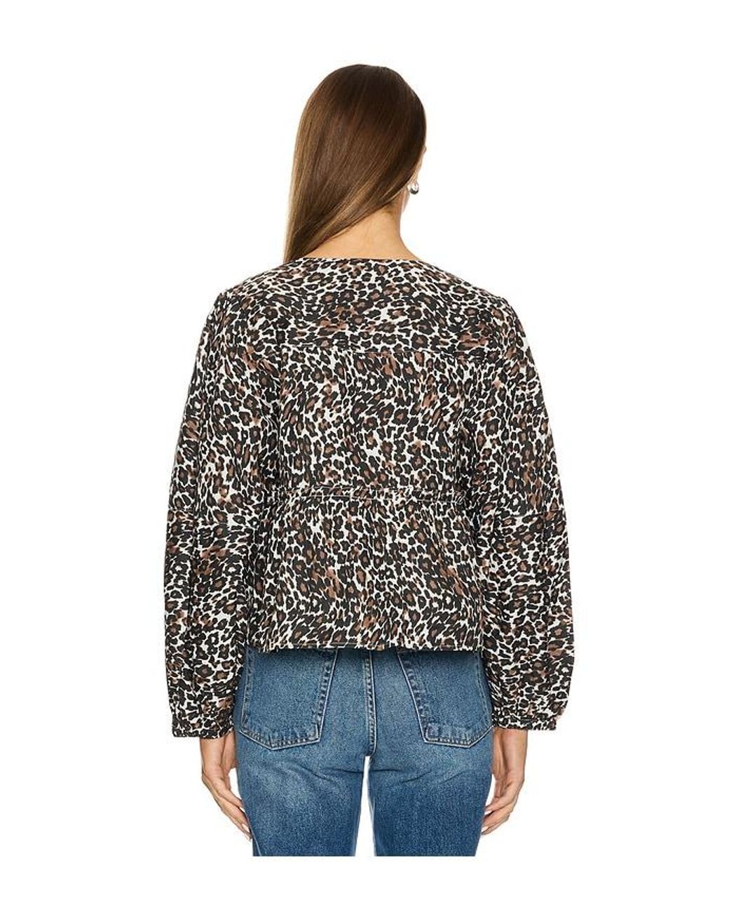 Free People Black X Revolve Printed Brunch Babe Top