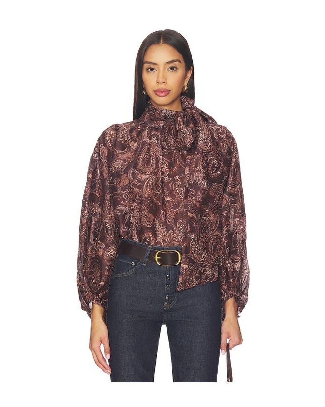 L'Agence Red Rhett Oversized Blouse