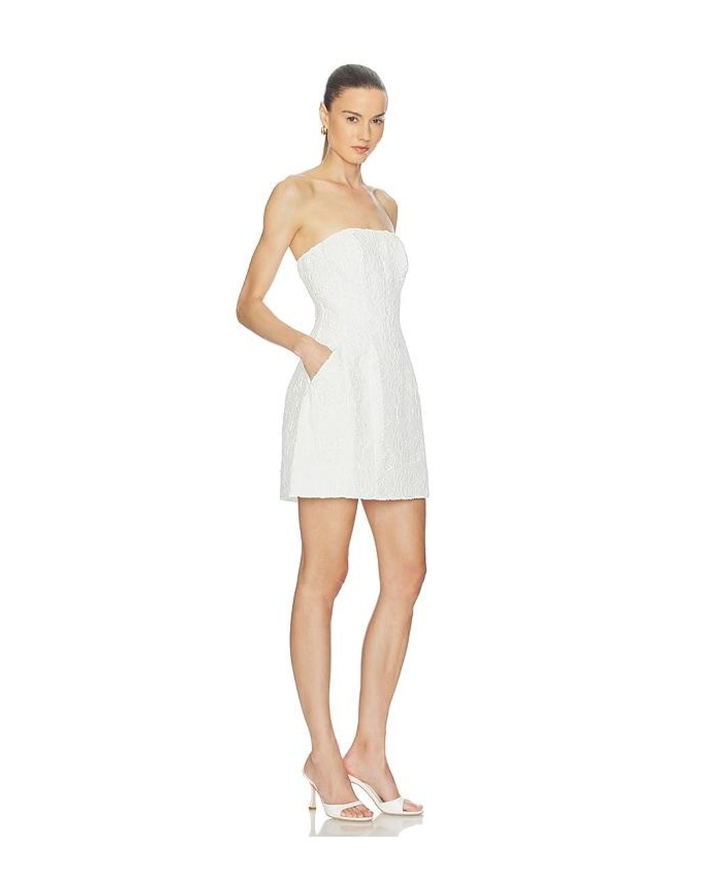 Bardot White Karoline Lace Mini Dress