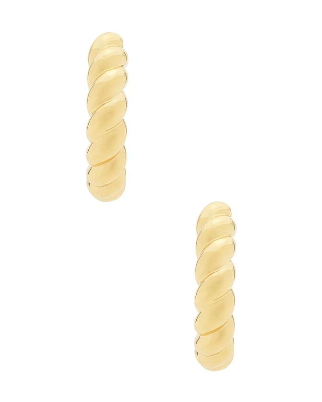Eddie Borgo Metallic Torsade Hoop Earrings