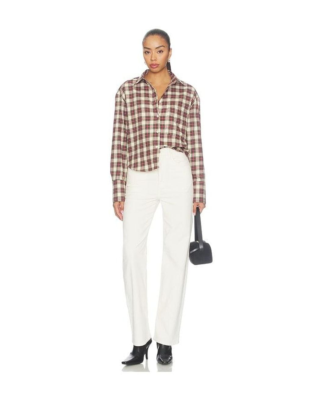 Levi's White Ribcage Full Length Wide Leg Jean
