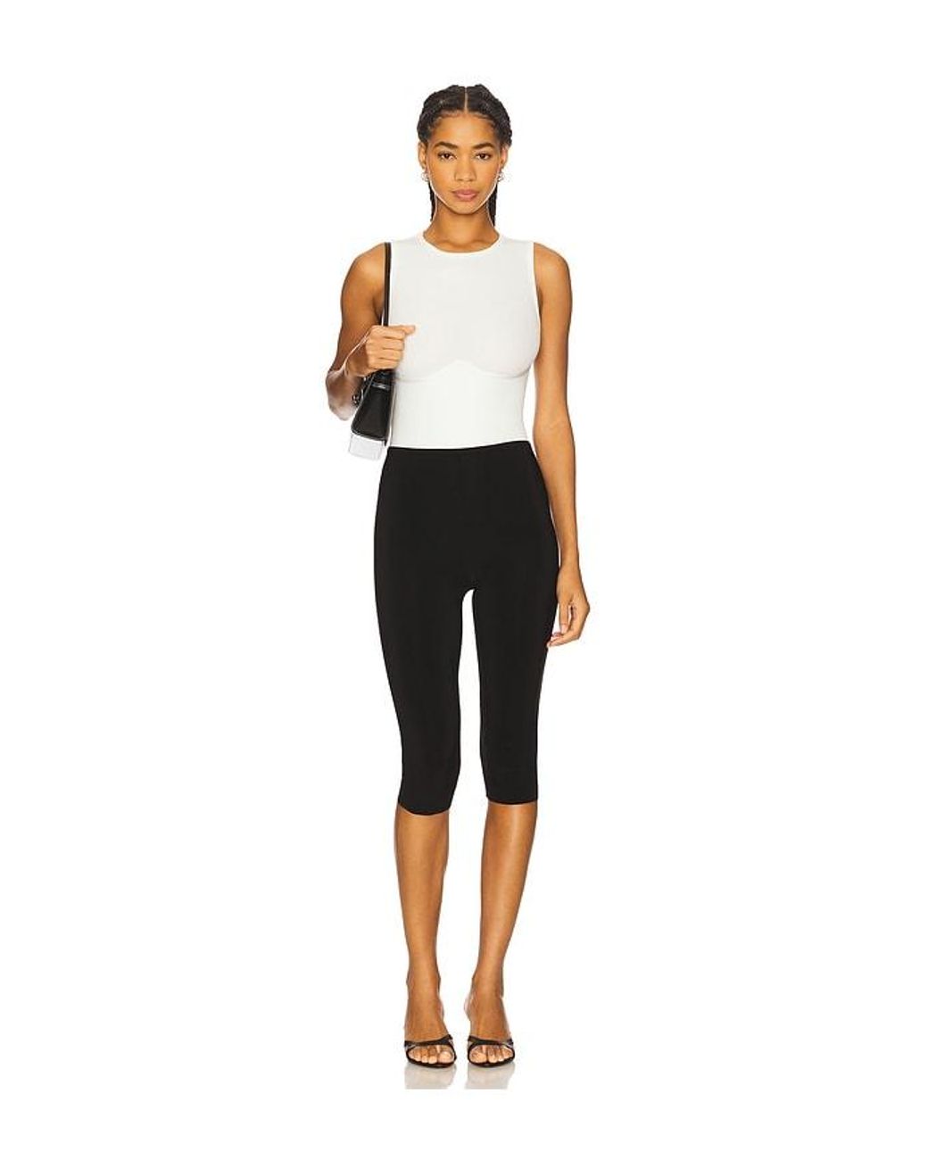 Fleur du Mal Black Hourglass Rib Bodysuit