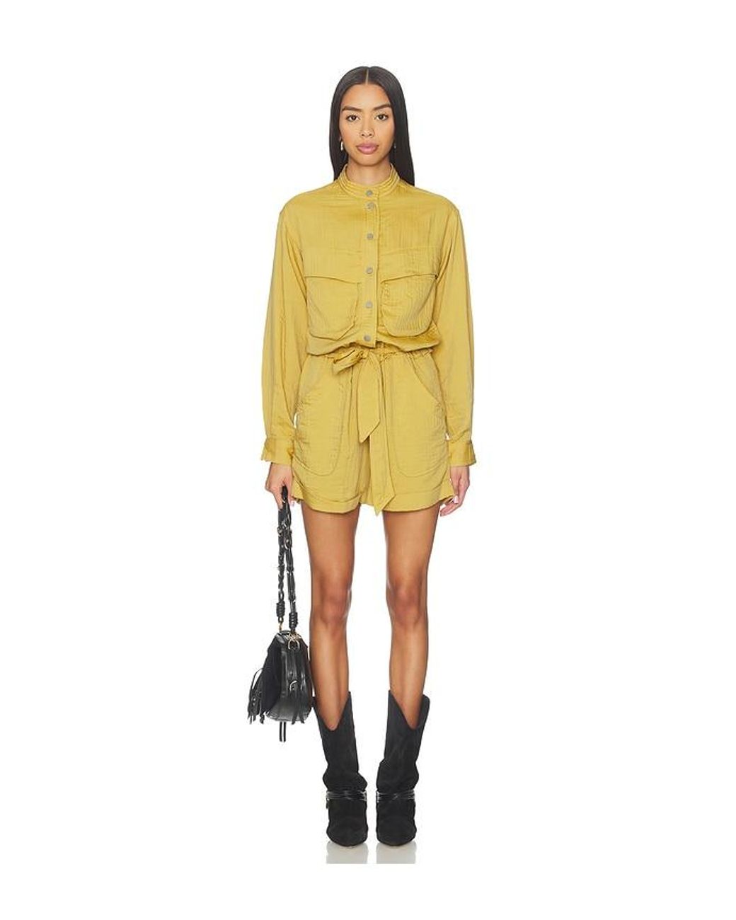 Isabel Marant Yellow Betyna Romper