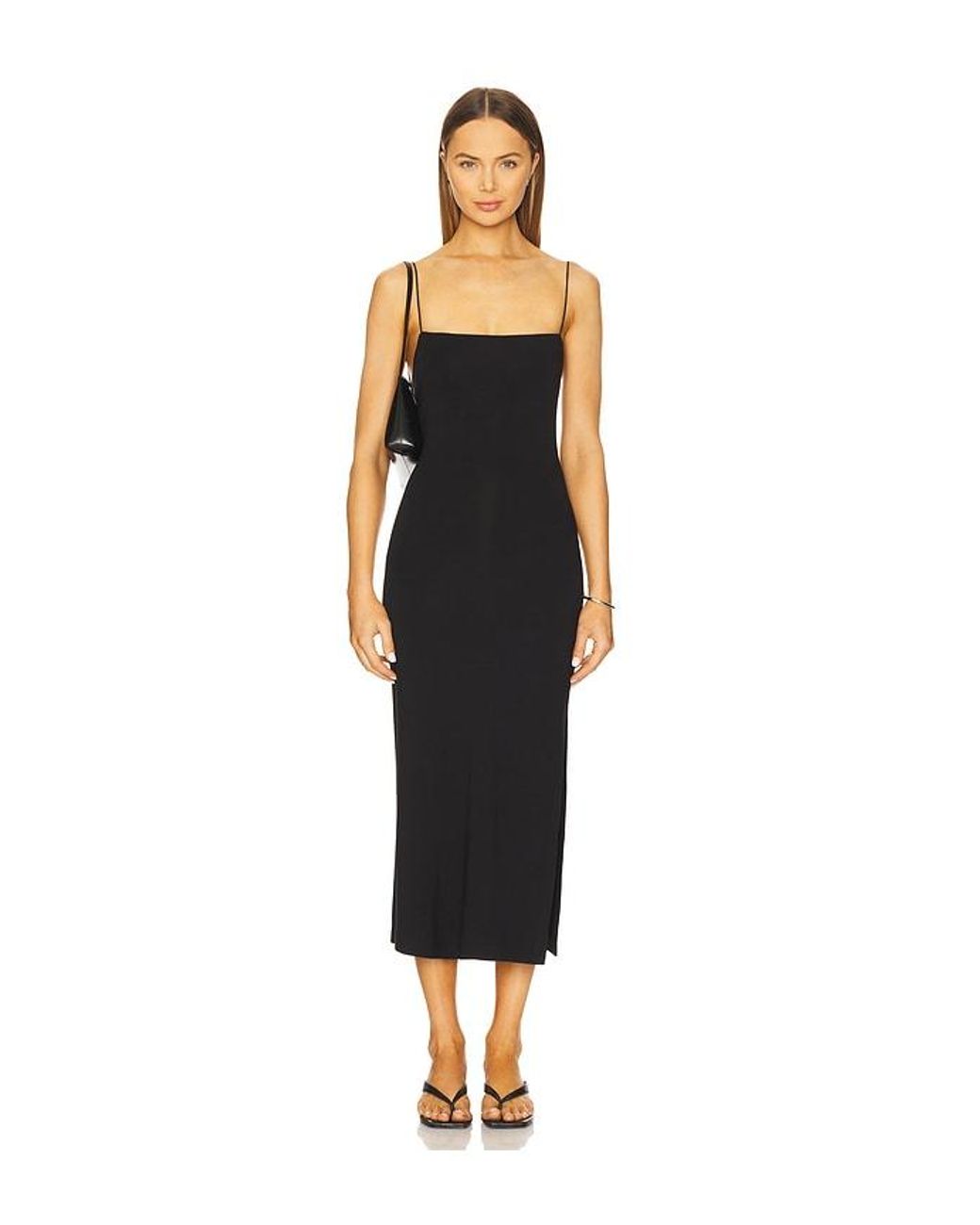 Enza Costa Green X Revolve Strappy Side Slit Dress