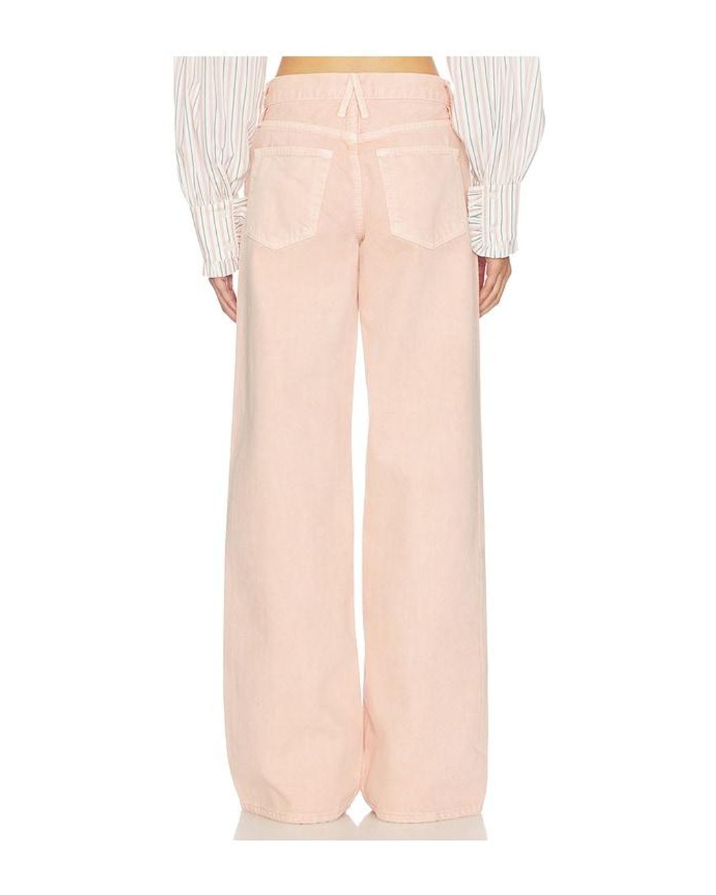 SLVRLAKE Denim Pink Mica Wide Leg Jeans