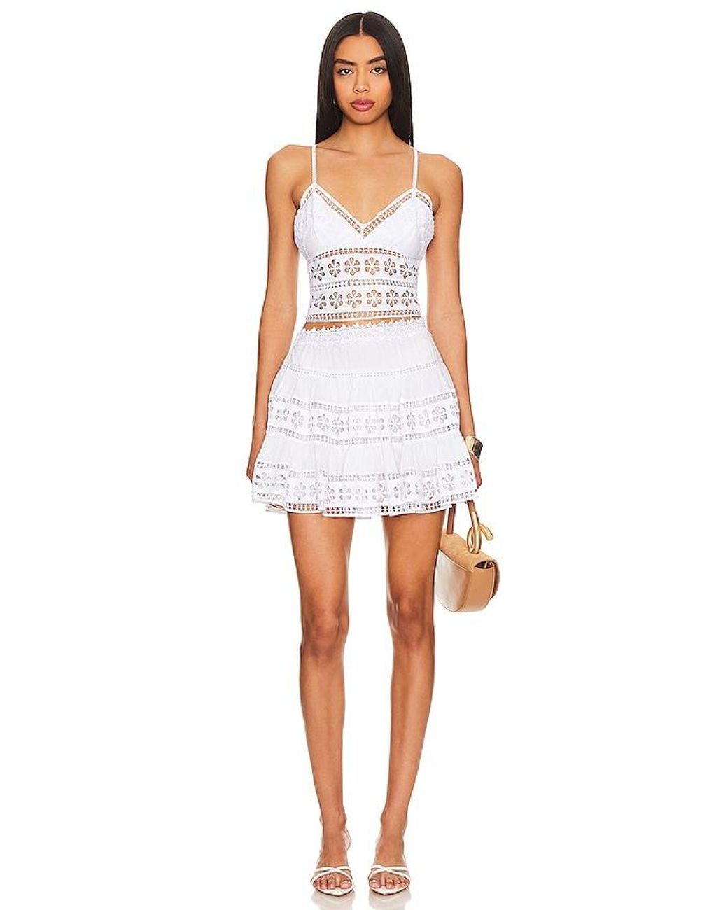 Charo Ruiz White Lea Skirt