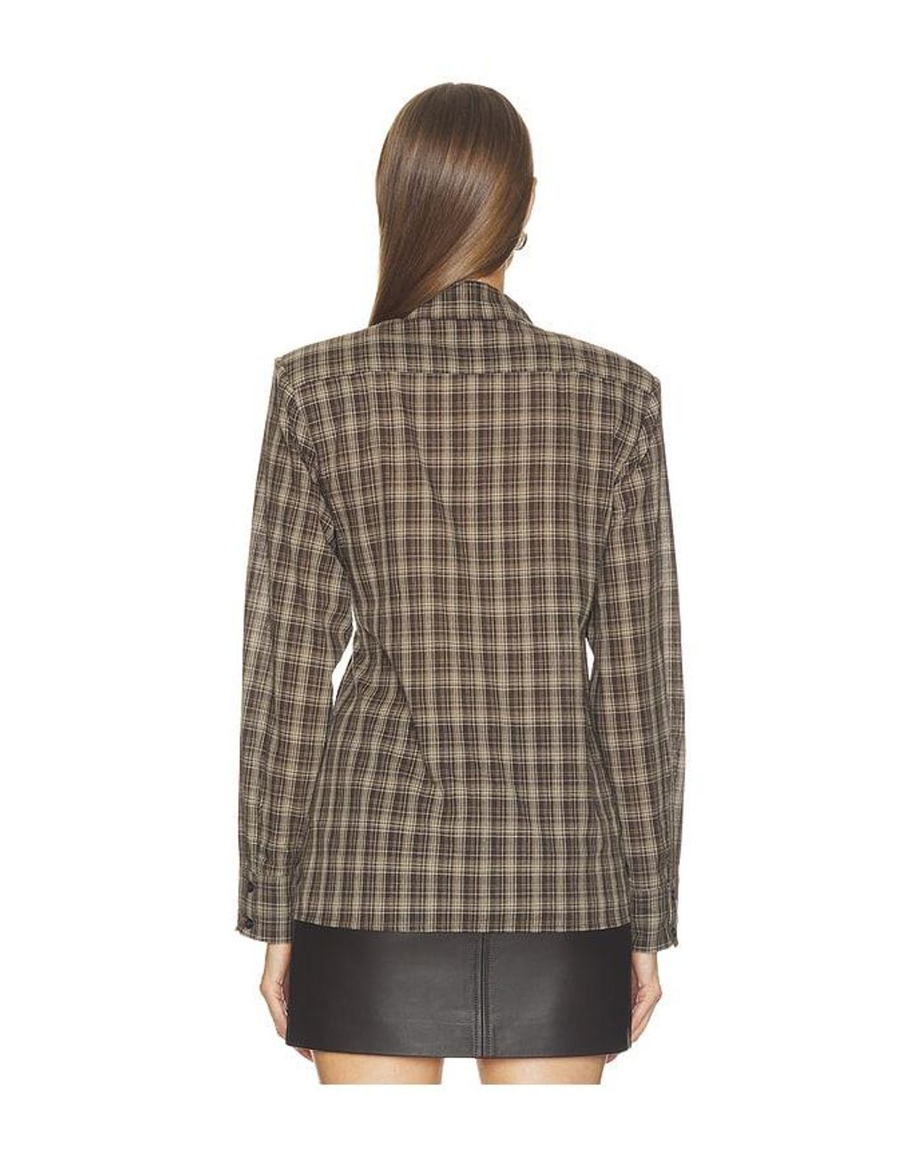 ALL THE WAYS Brown Ila Button Up Top