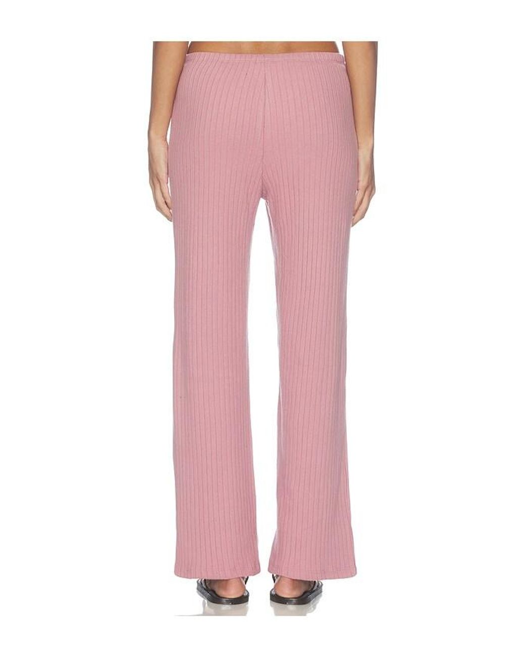 DONNI. Pink The Sweater Rib Simple Pant