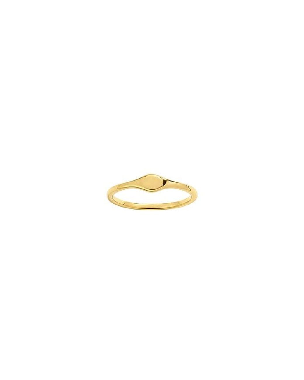 Mazin Jewels Metallic Micro Signet Ring