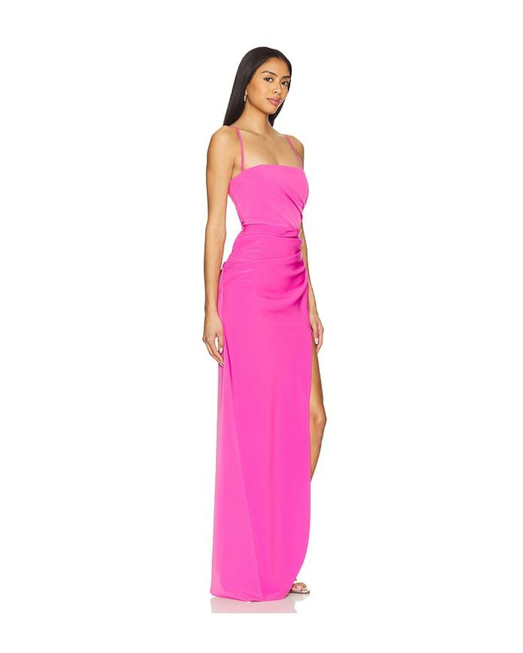 Lovers + Friends Pink Sabrina Gown