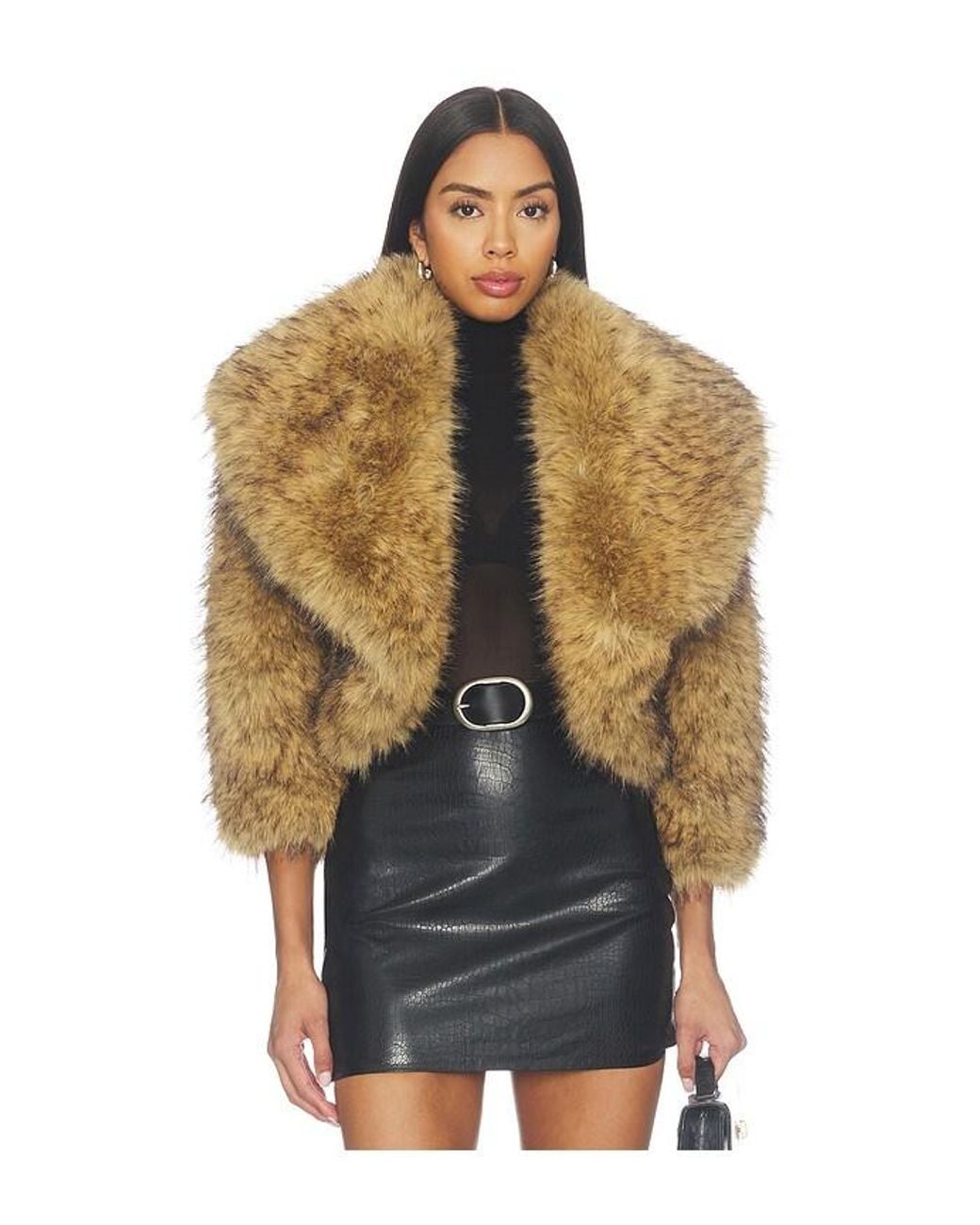 Kim Shui Blue Georgia Faux Fur Moon Jacket