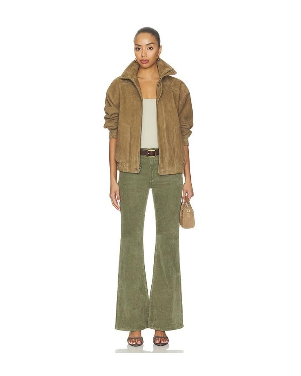 Pistola Green Kinsley Mid Rise Ultra Flare Jeans