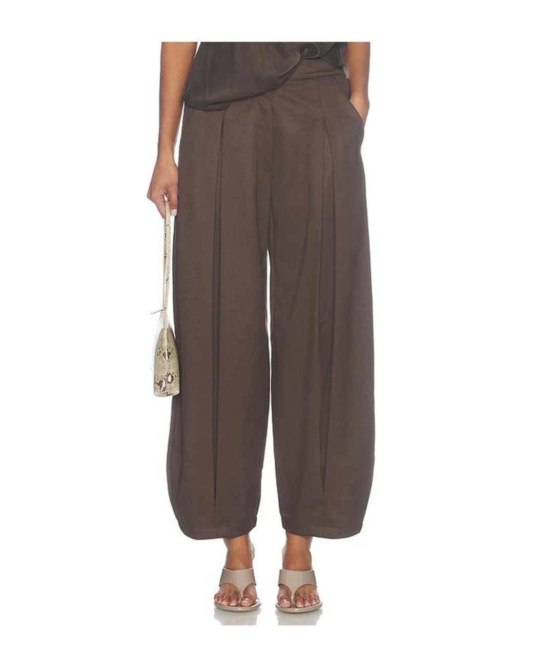 Source Unknown Brown Mika Tuck Trousers