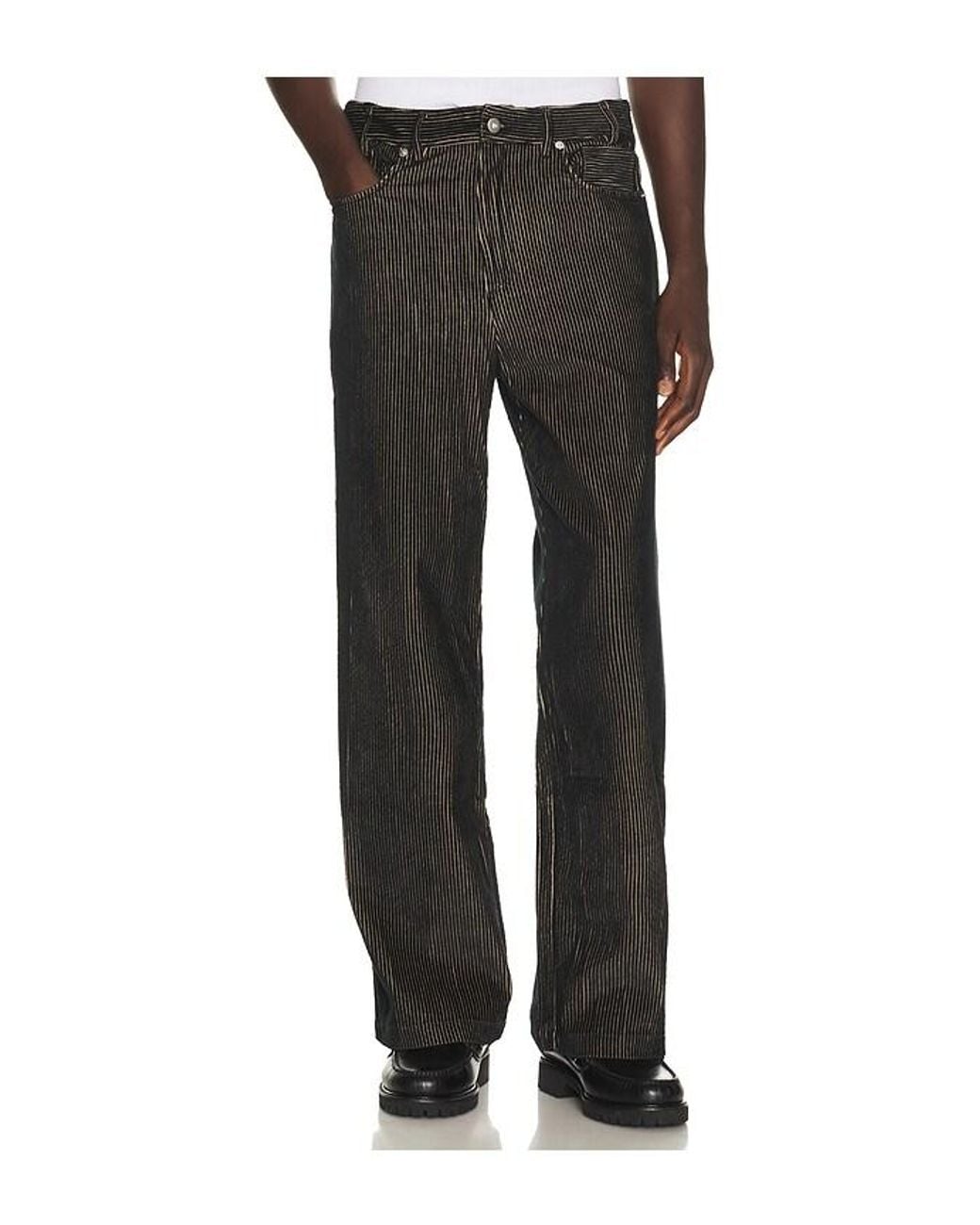 KROST Black 5 Pocket Corduroy Trousers for men