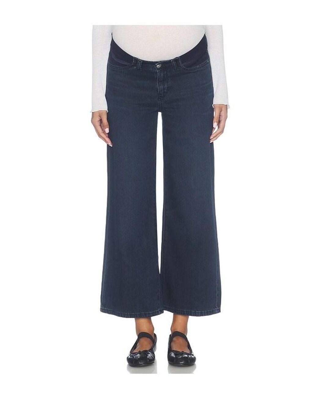 DL1961 Blue Hepburn Maternity Wide Leg Jean