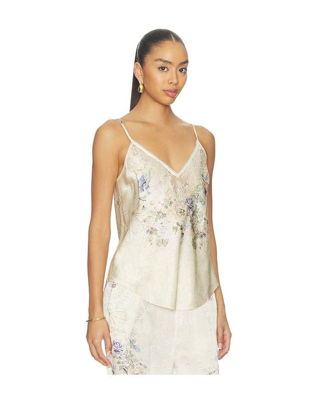 Camilla Natural V-Neck Bias Cami