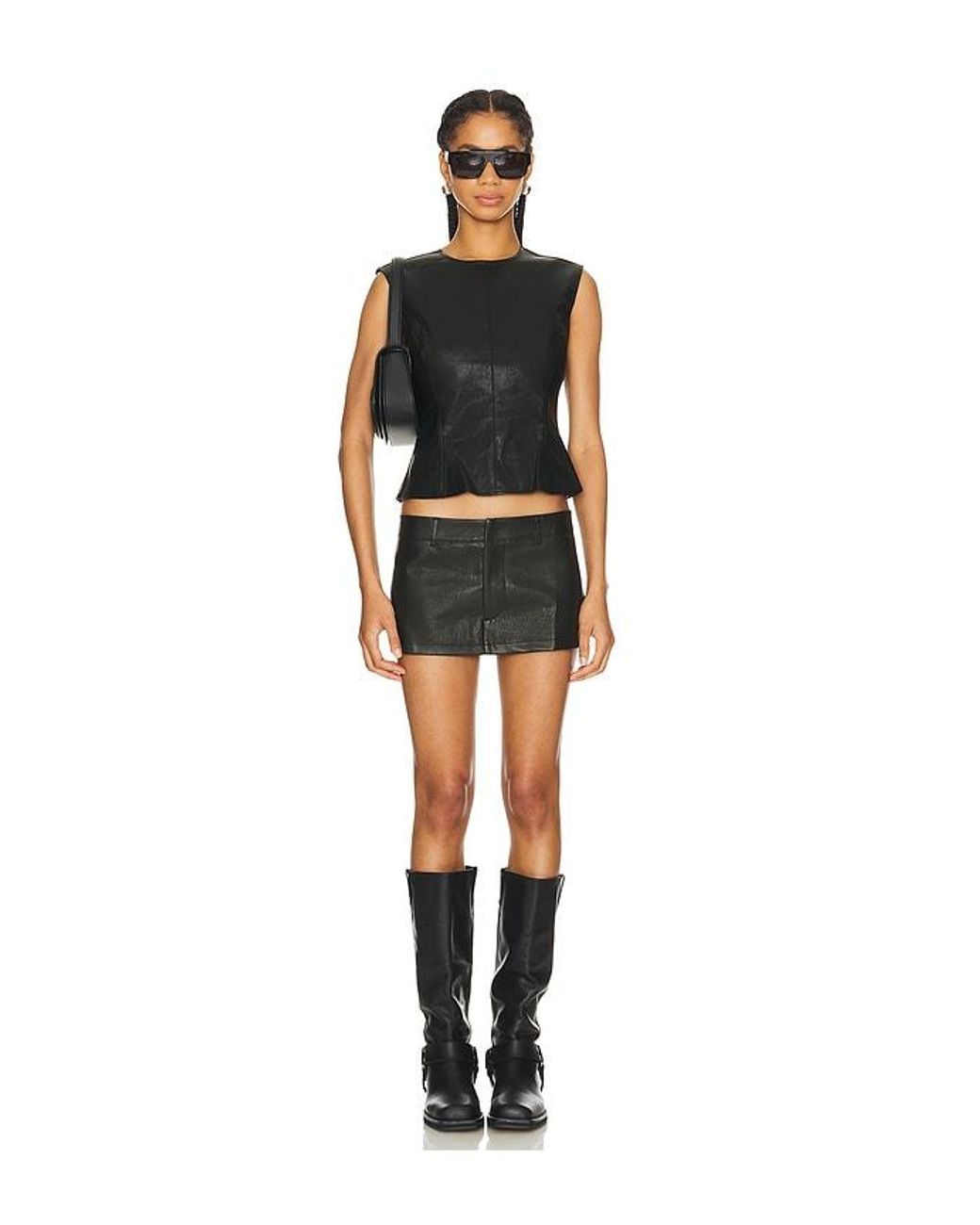 JUPE RHODE MINI Lioness en coloris Black