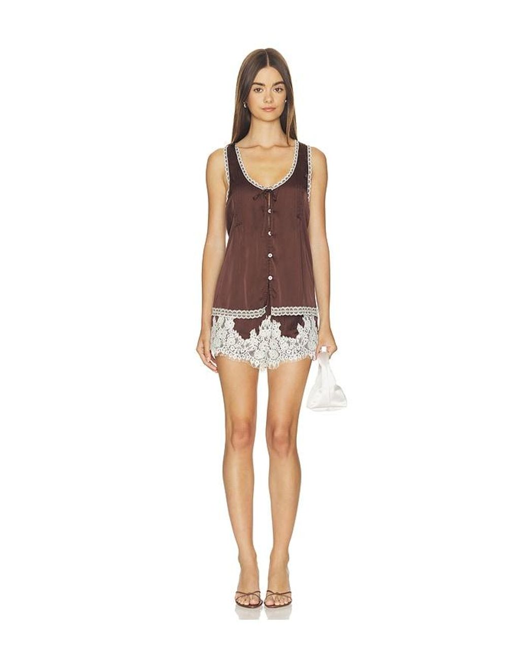 Show Me Your Mumu Brown Sandra Top