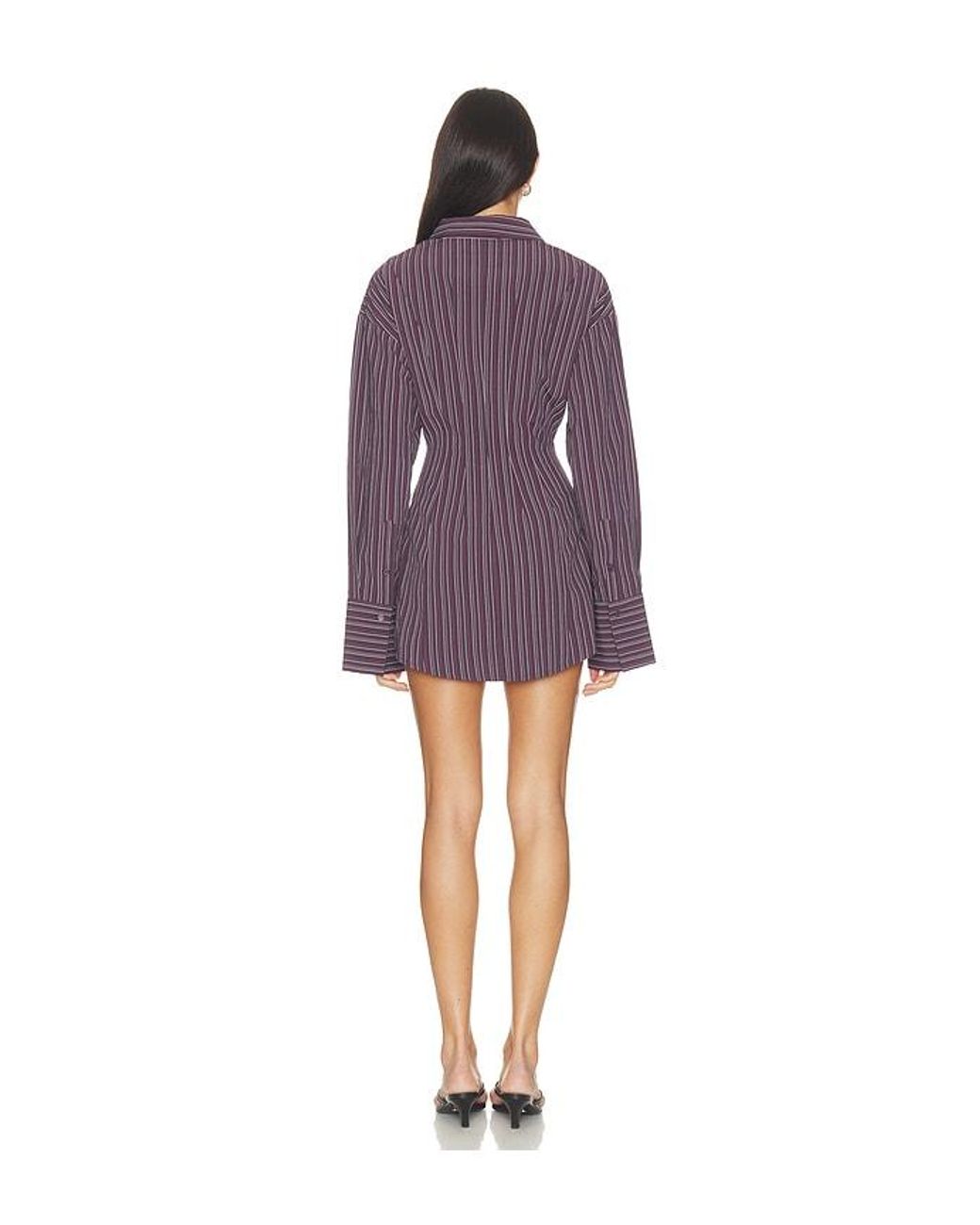 ALL THE WAYS Purple Charitie Button Up Mini Dress