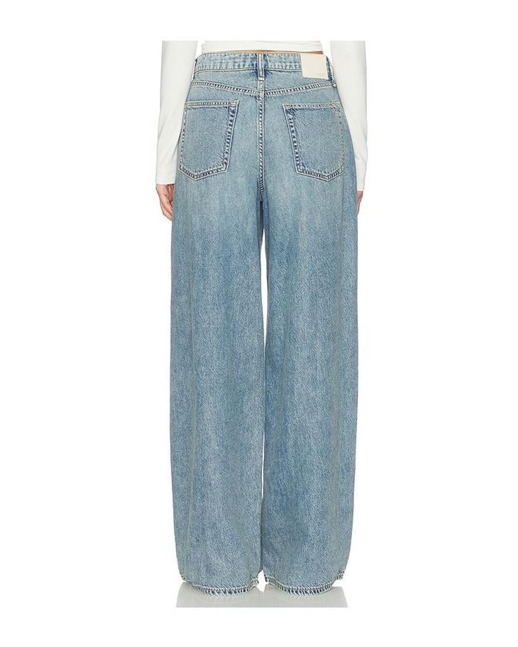 Rag & Bone Blue Featherweight Sofie Full Wide Jeans