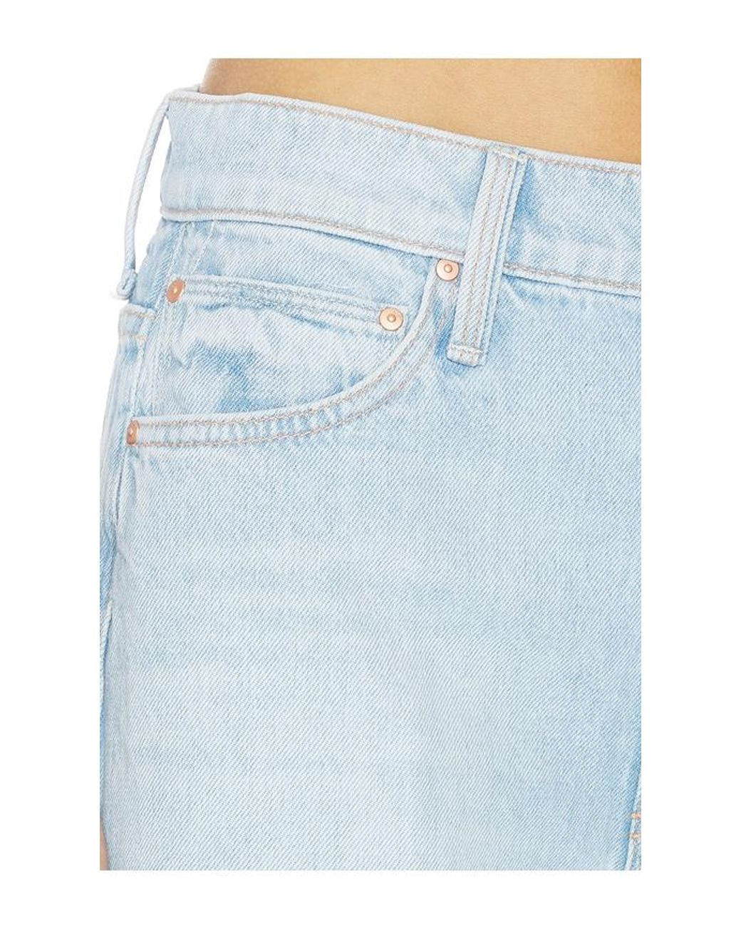 Mother Blue The Ditcher Roller Zip Skimp Jeans