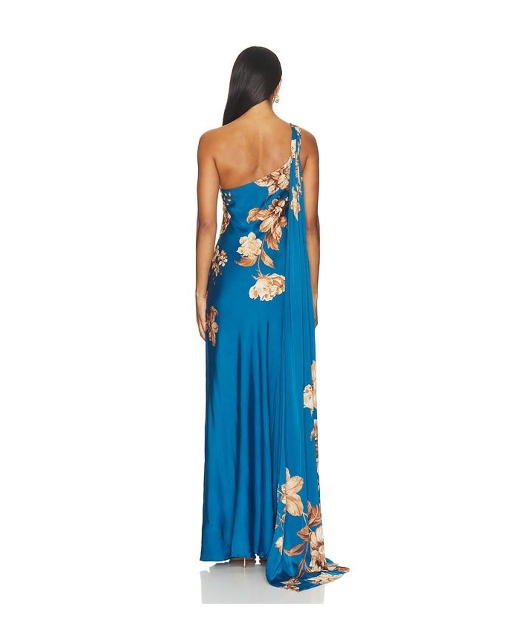Hemant & Nandita Blue One Shoulder Sash Dress