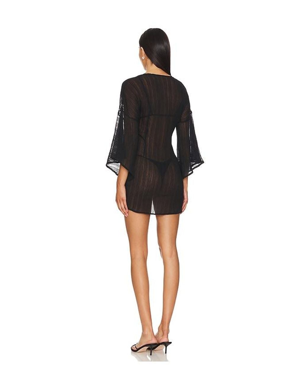 ViX Black Solid Perola Short Cover Up