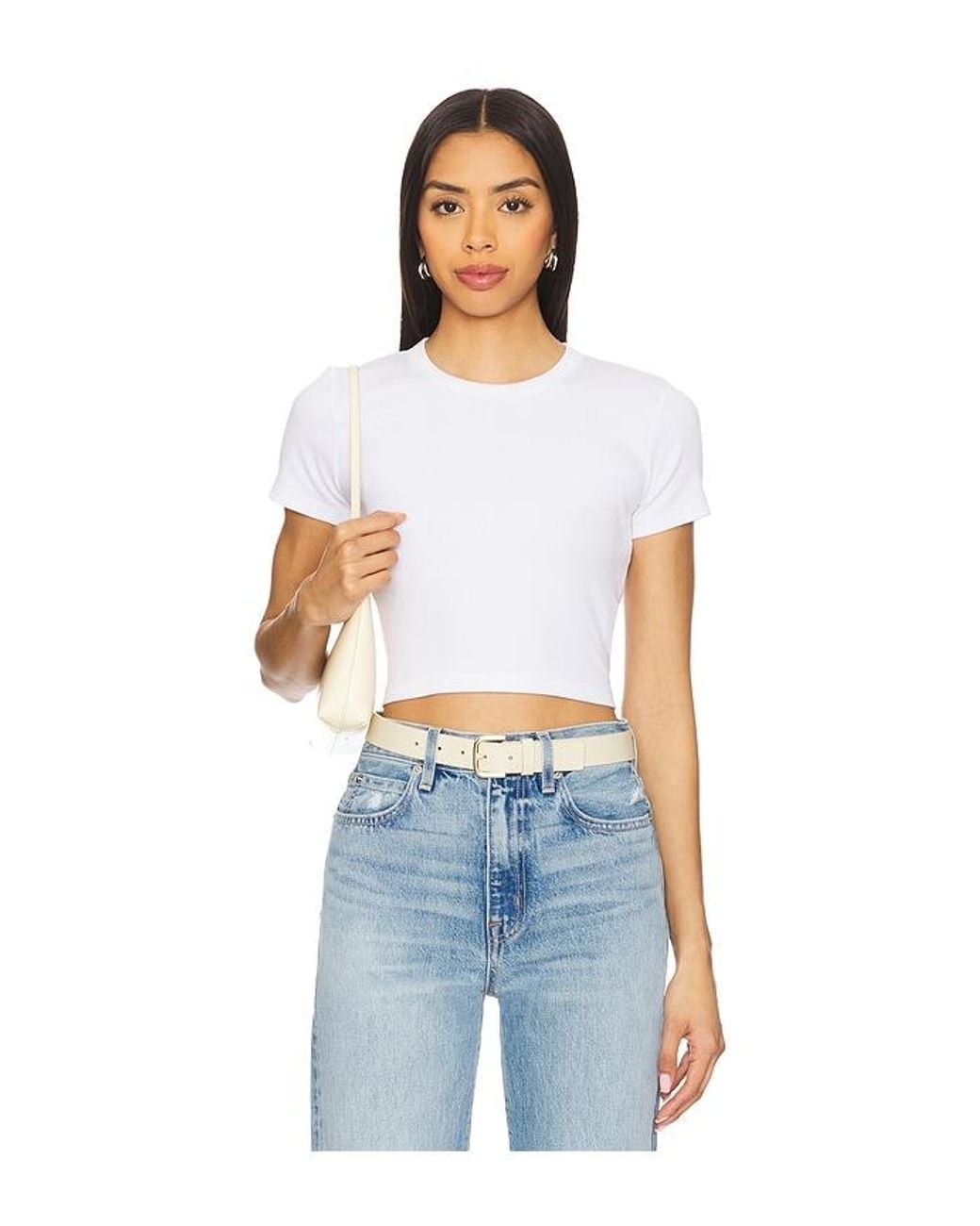Leset Blue Kelly Crop Slim Fit Tee