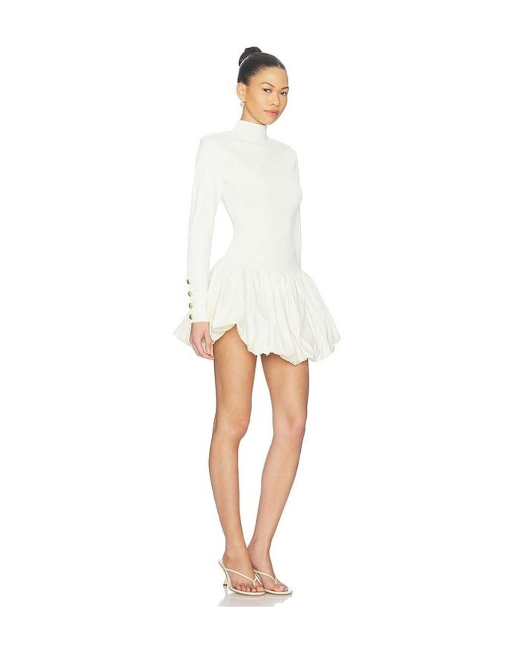 Aje. White Elodi Knit Mini Dress