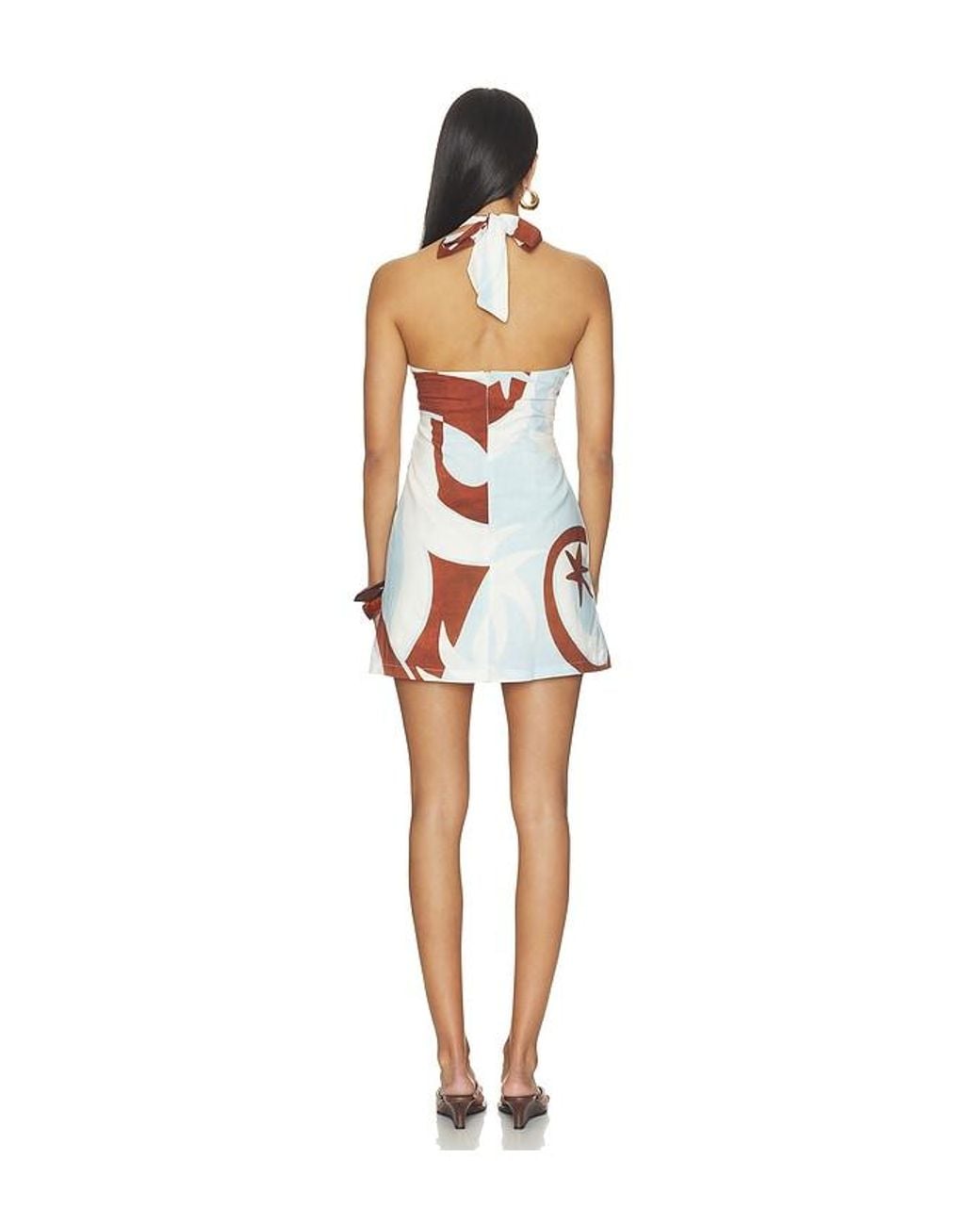 Seven Wonders Multicolor Rihanna Knot Halter Mini Dress