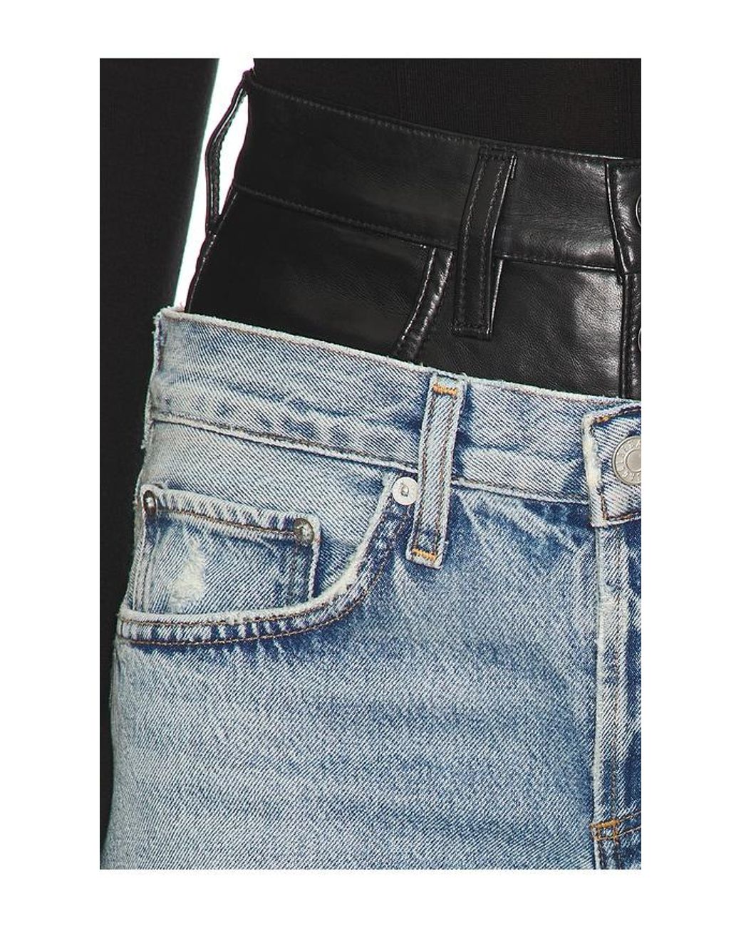 Agolde Blue Elson High Rise Loose Jeans