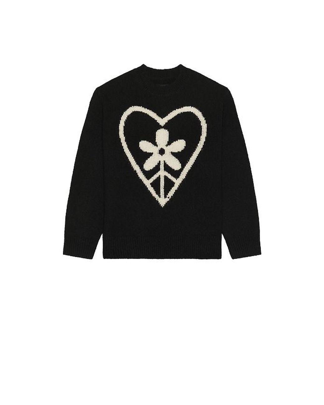 AllSaints Black Finden Crew Neck Sweater for men