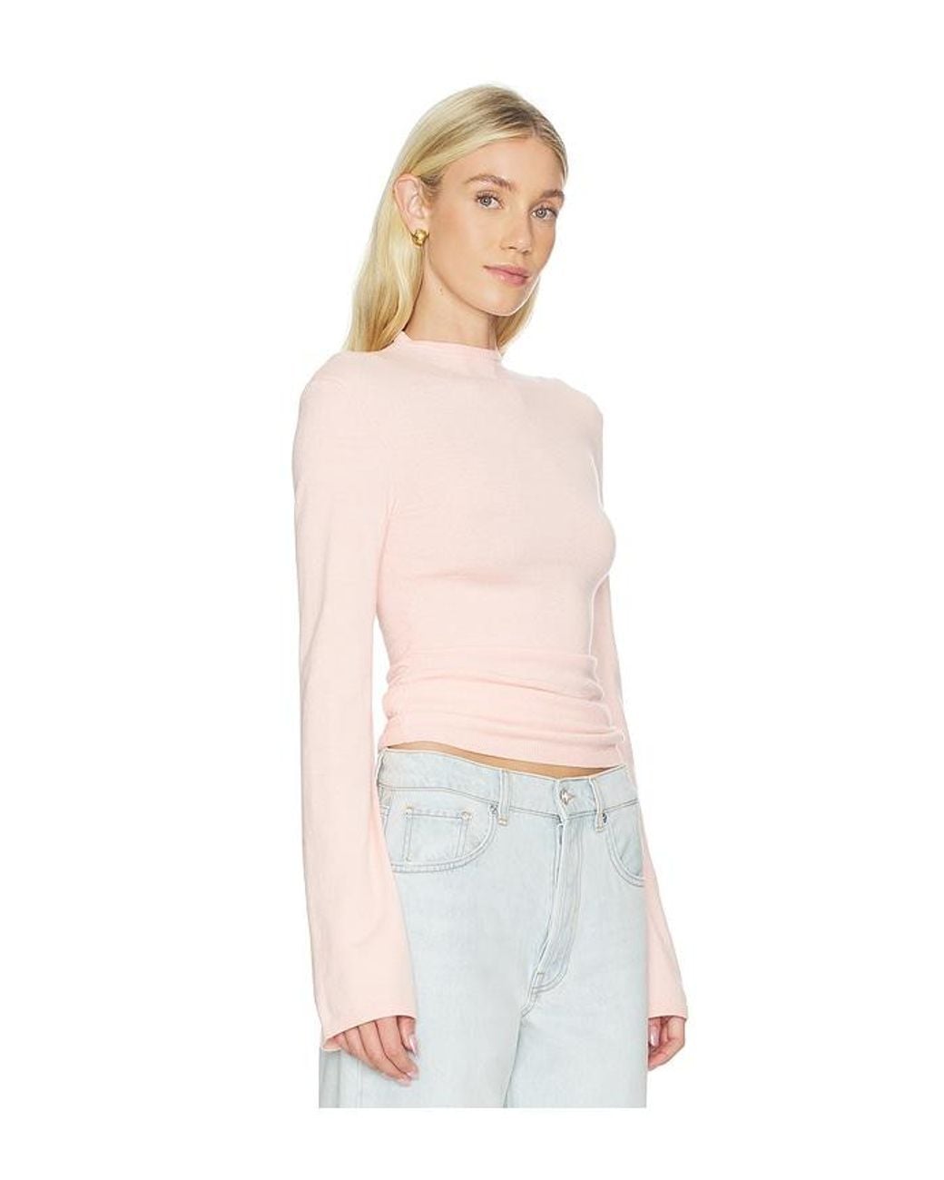 Lovers + Friends White Joelle Funnel Neck Sweater