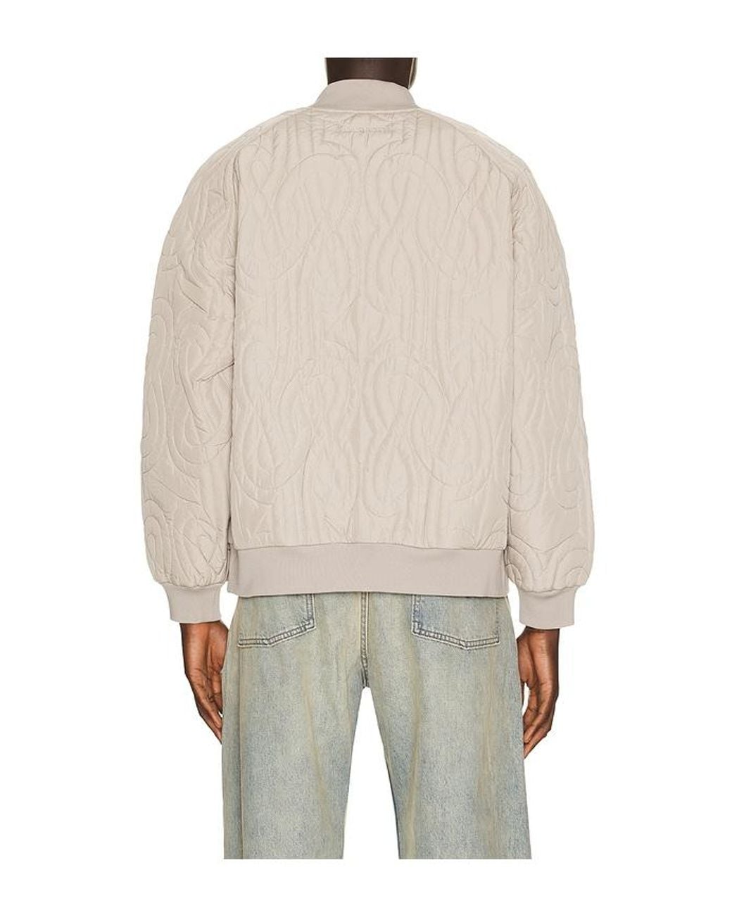 Filling Pieces Blue Quilted Bomber Jacket for men