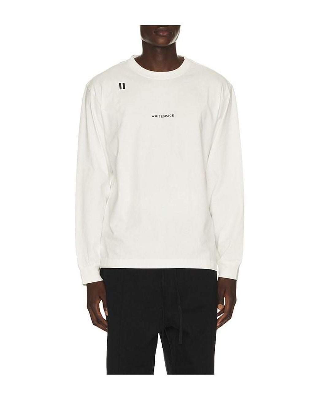 White/space White Premium Graphic Long Sleeve Tee for men