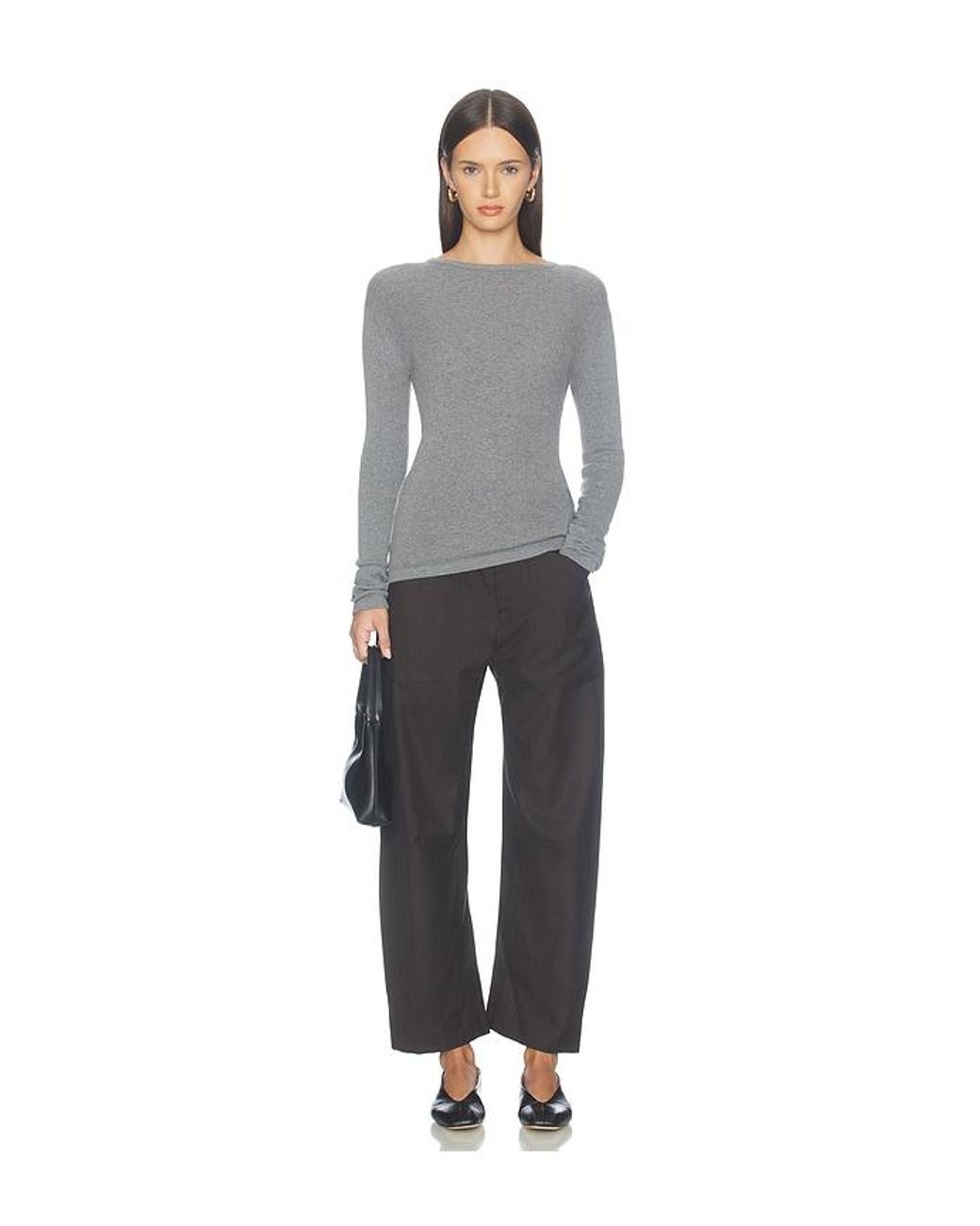 Nili Lotan Black Shon Wool Pant