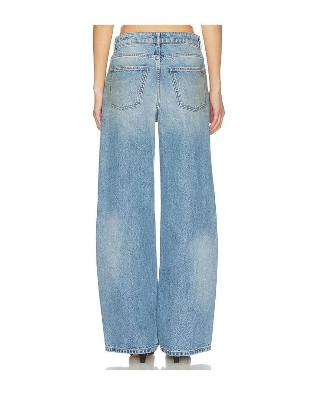 Area Blue Crystal Fray Relaxed Jean