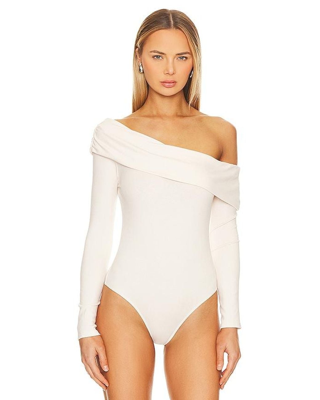 Astr White Lenore Bodysuit