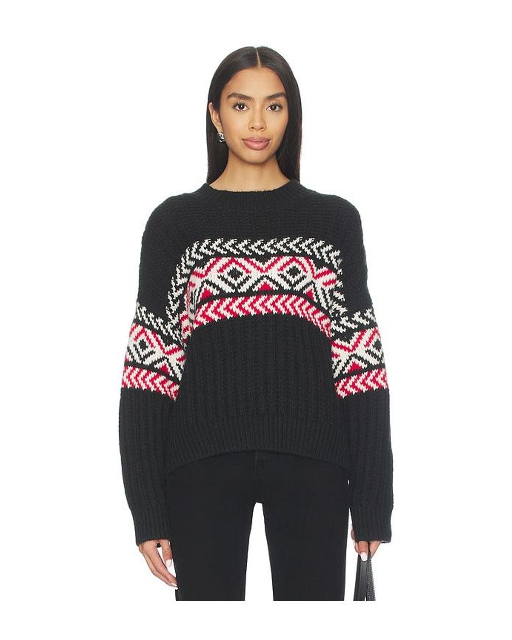 Sanctuary Black Intarsia Sweater