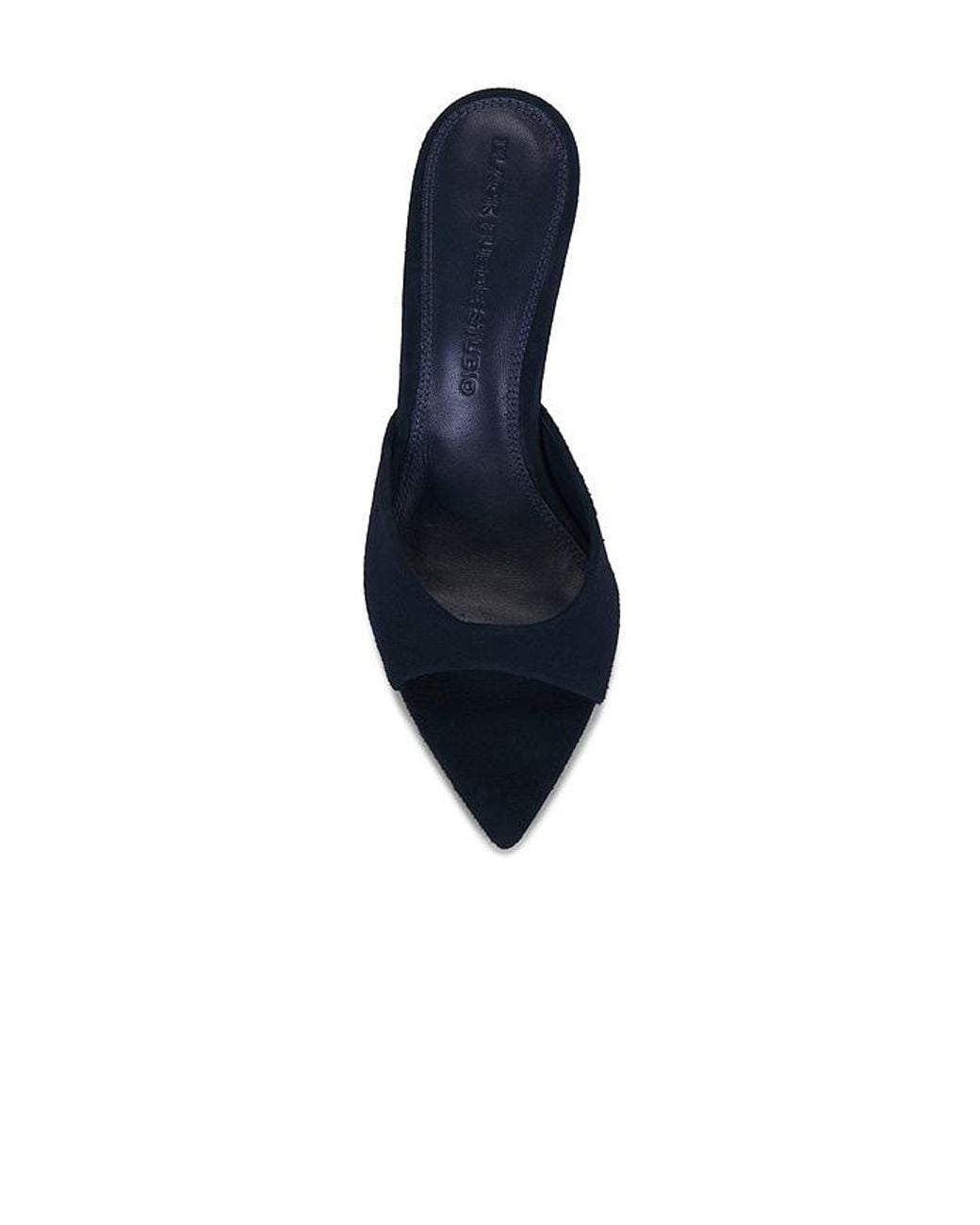 Black Suede Studio Blue Brea Mule