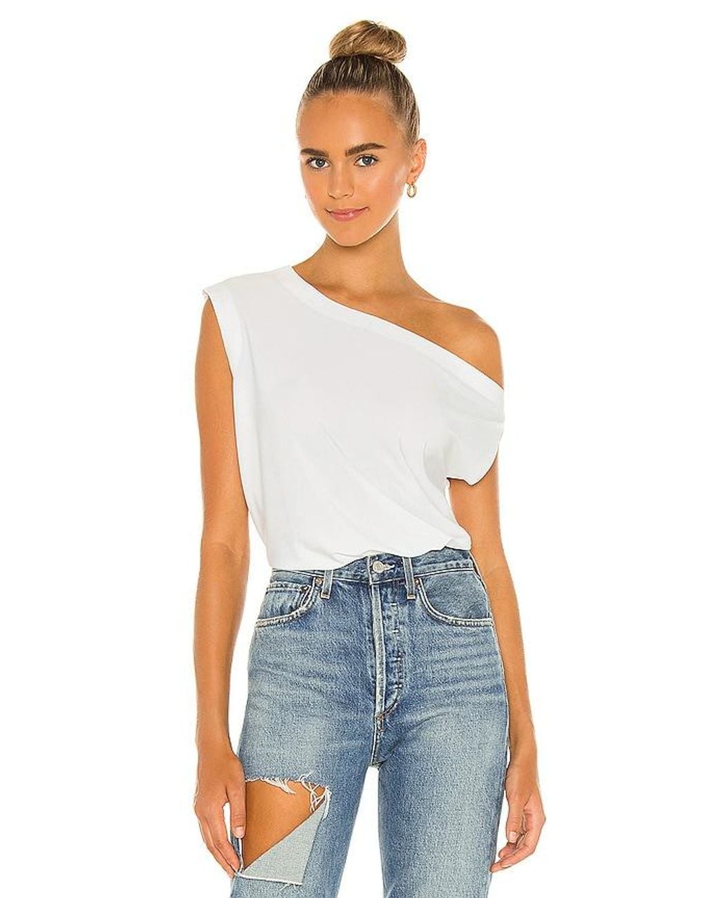 Norma Kamali Blue X Lifestyle X Revolve Drop Shoulder Top