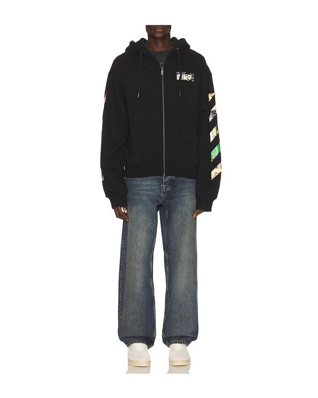 Off-White c/o Virgil Abloh Blue Half Arrow Relaxed Tapered Jeans for men