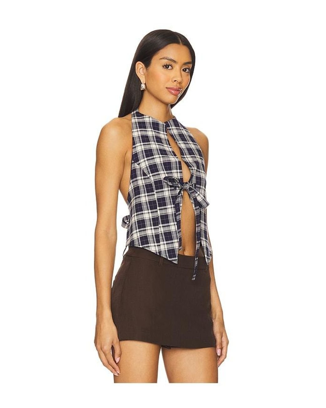 Lioness Black Butterfly Tie Top