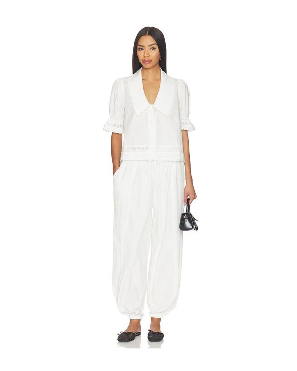 ROAME. White Maisie Tie Shirt