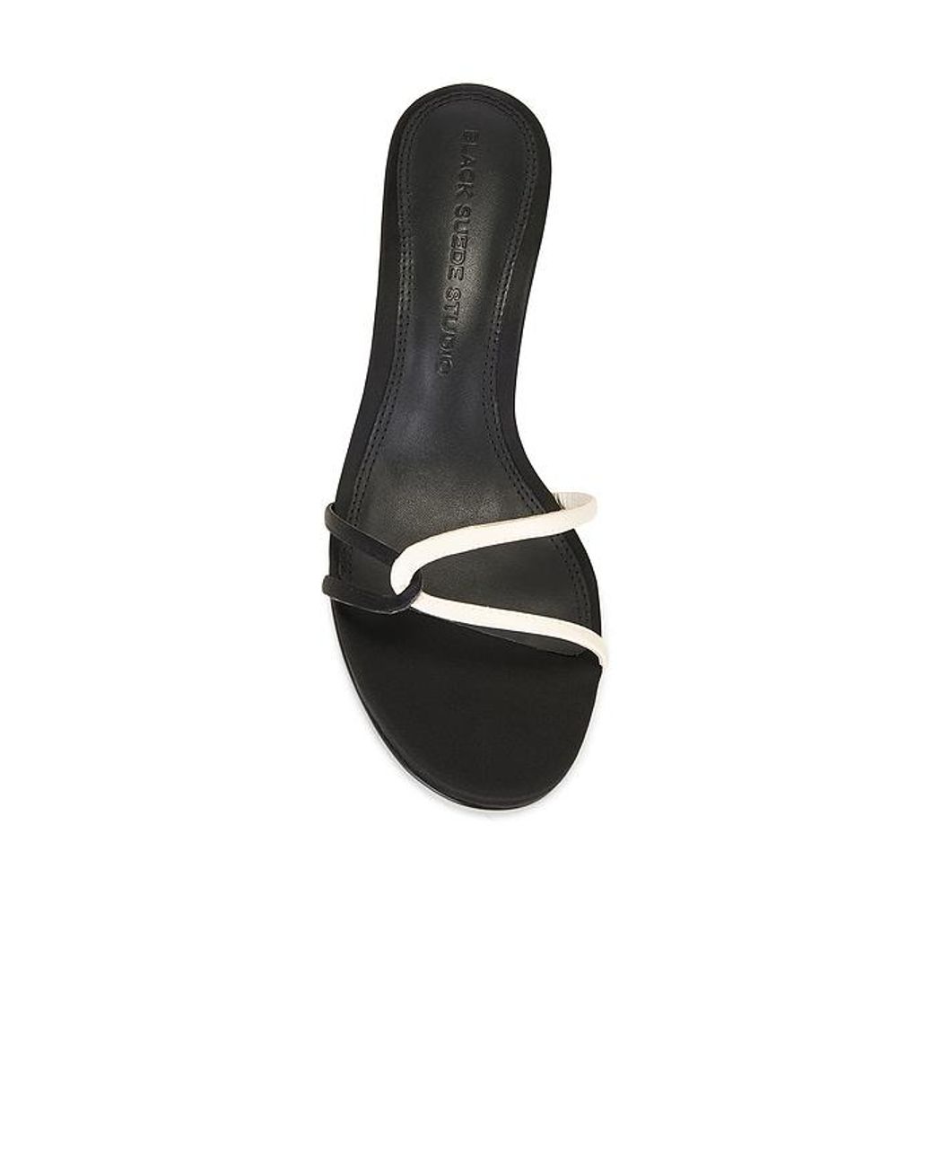 Black Suede Studio White Ilaria 50 Mule