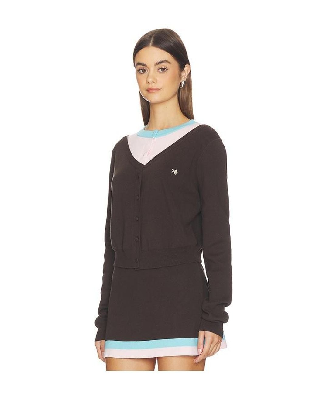 Kate Barton Black Illusion Layered Cardigan