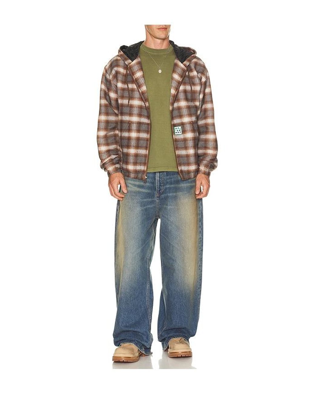 Huf Green 89 Heavyweight Long Sleeve Tee for men