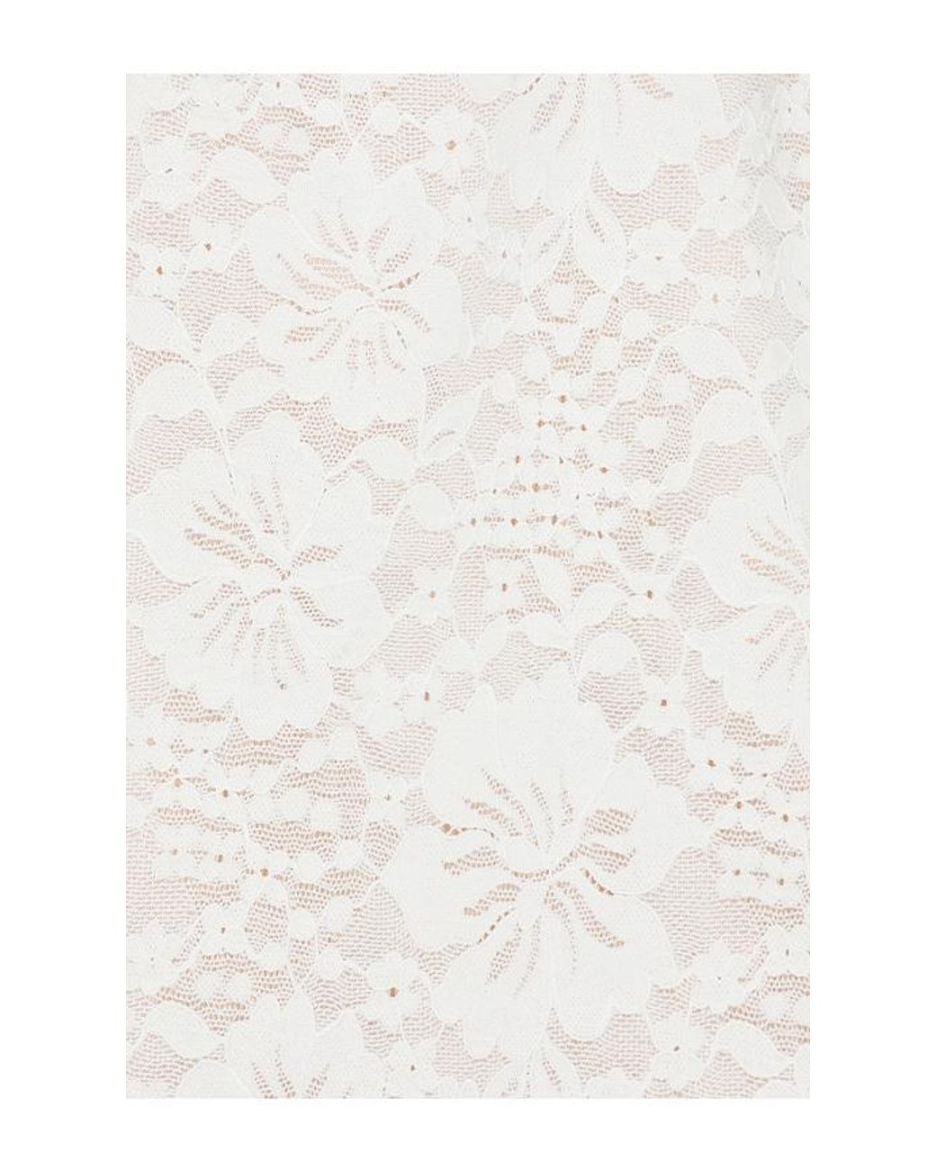 Runaway the Label White Loana Lace Trim Strapless Top