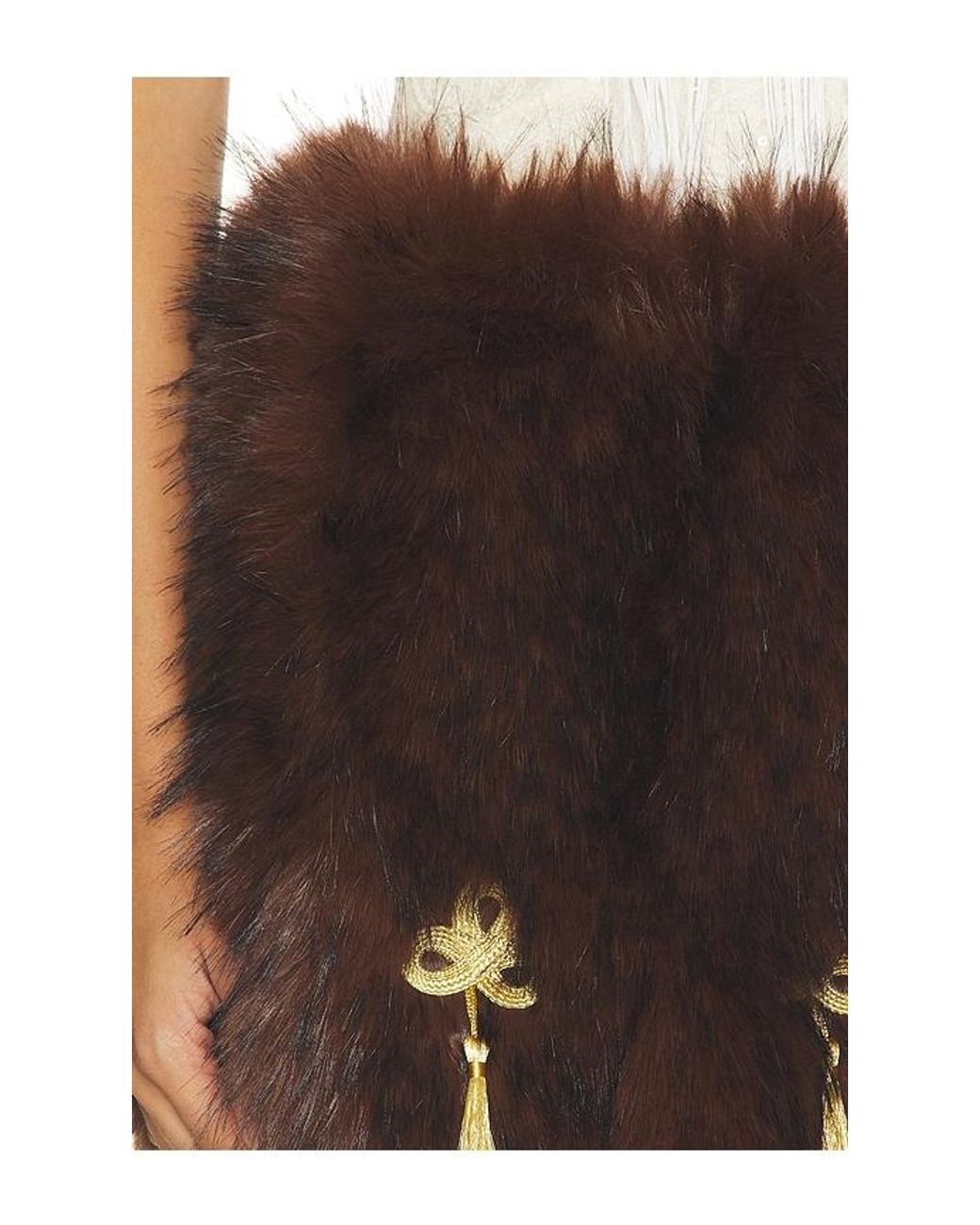 Kim Shui Black Elle Faux Fur Micro Mini Skirt
