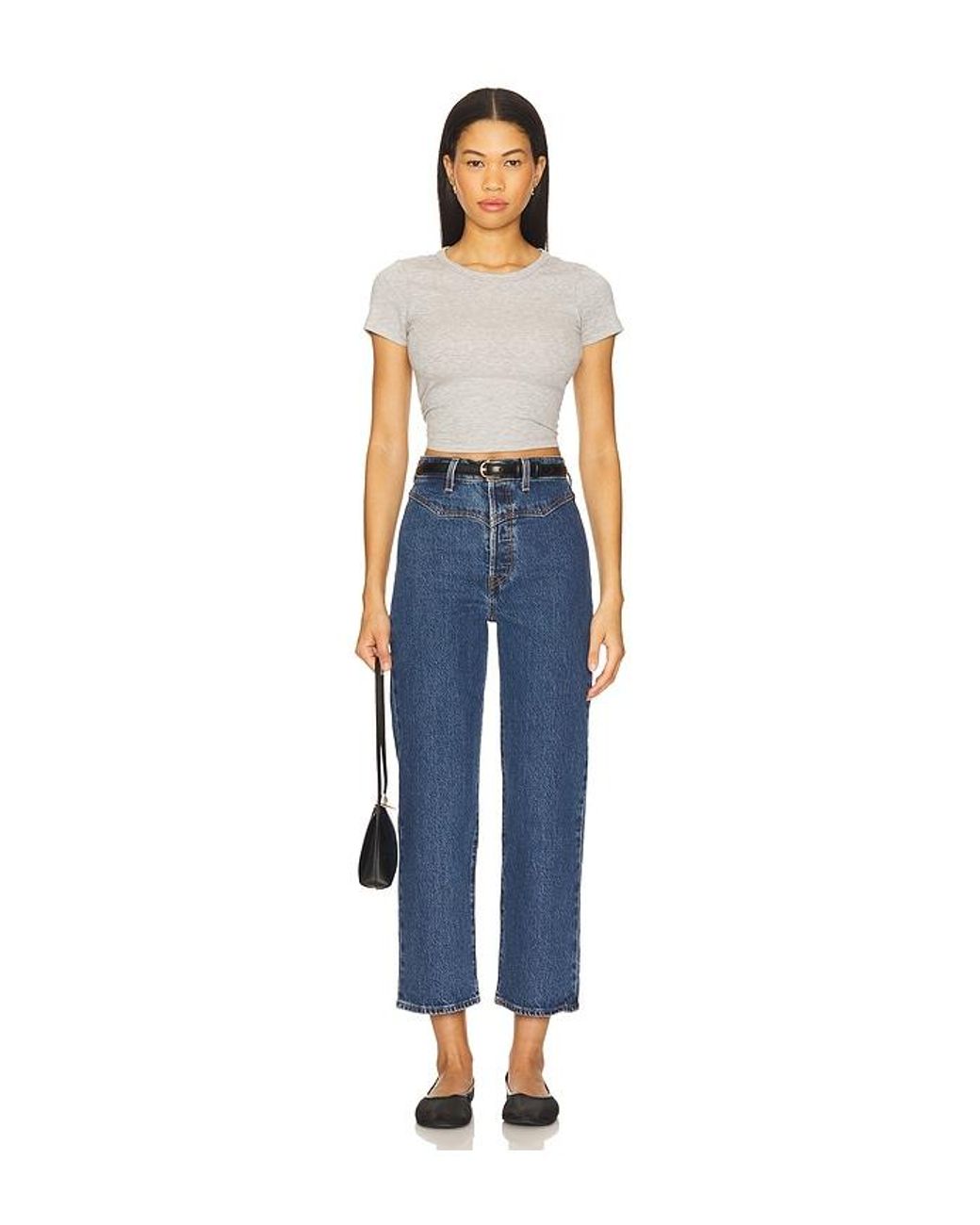 Levi's Blue Ribcage Western Yoke Jeans